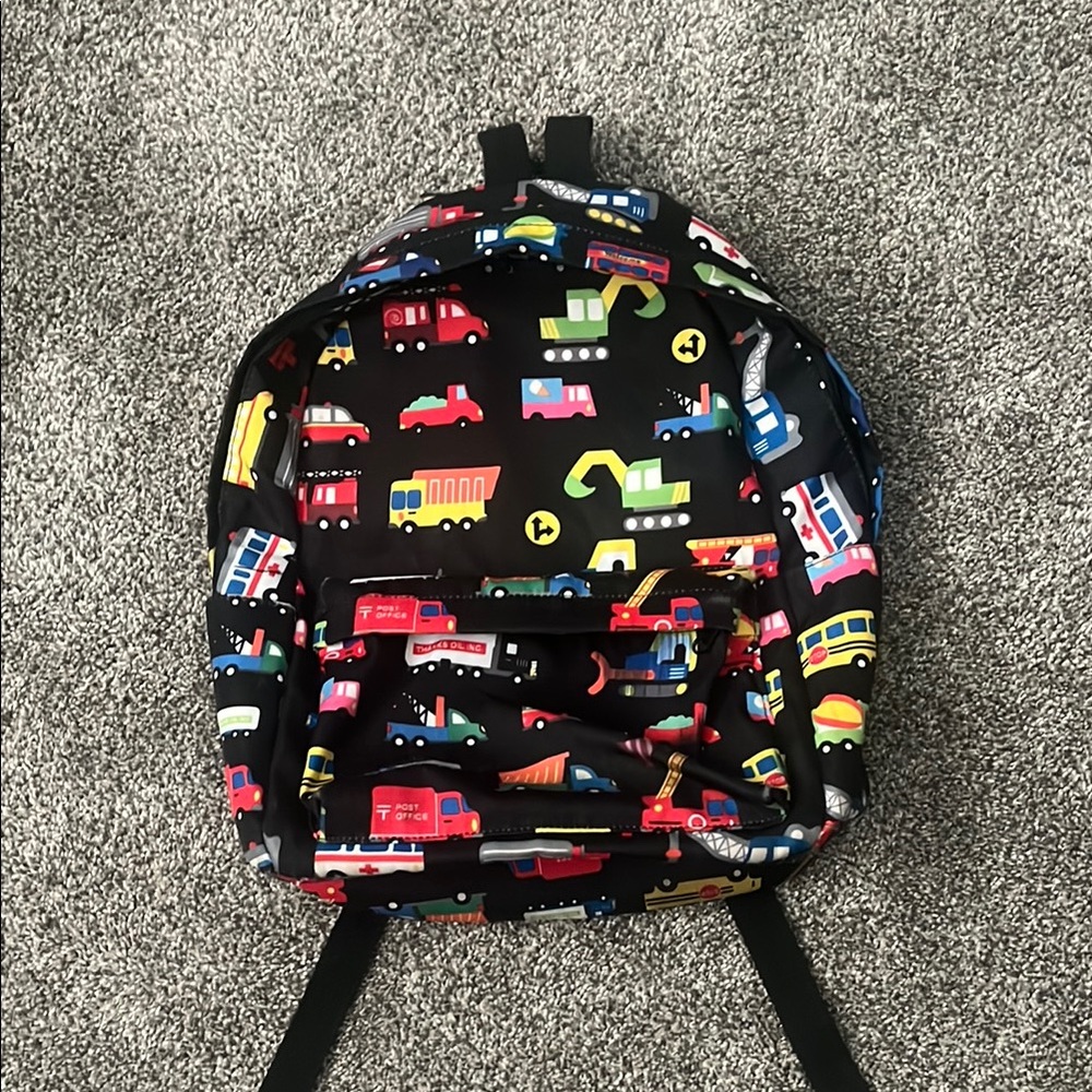 Kids Colorful Vehicle Print Backpack